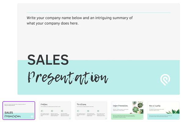 White Simple Sales Presentation
